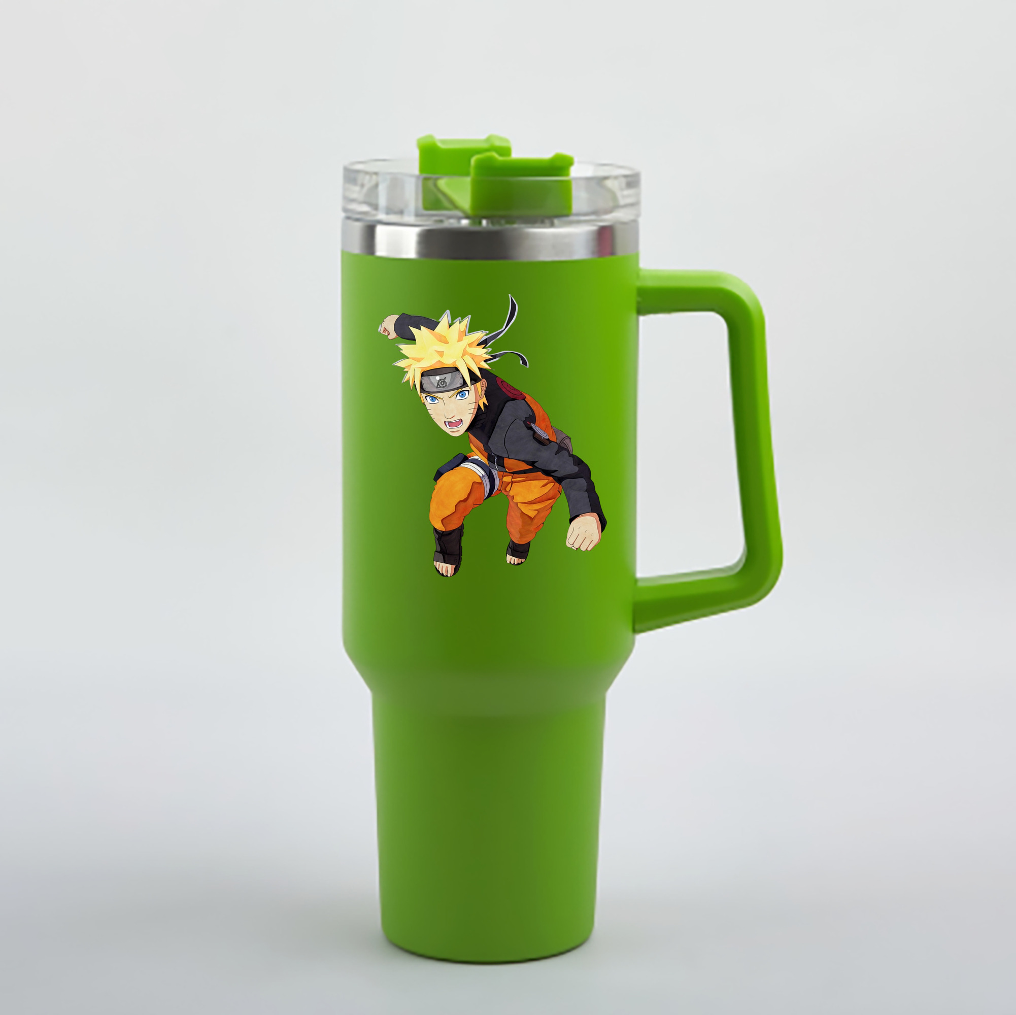 （画像用） NARUTO -ナルト- うずまき ナルト Uzumaki Naruto 1200mL車用タンブラー - クリスタルステッカー（プラスチックストロー付き）